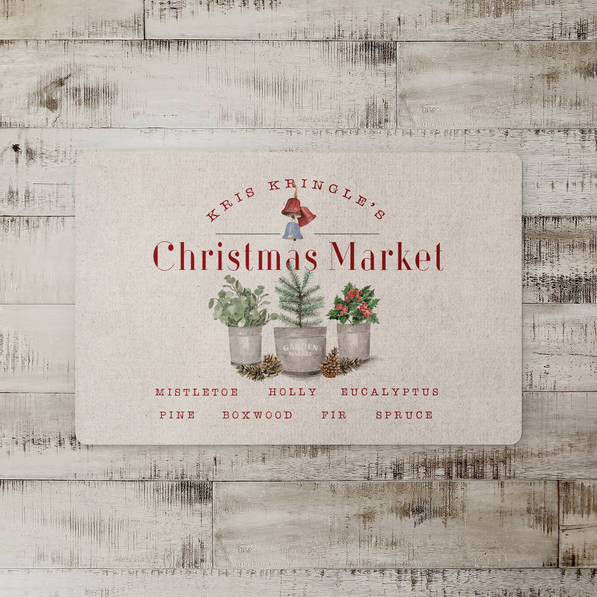 Kringle's Christmas Market Floor Mat